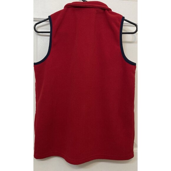 CAT Heavy Equipment Women's Full Zip-Up Vest Red Fleece Size: Lg 14/16 Workwear - Picture 4 of 11